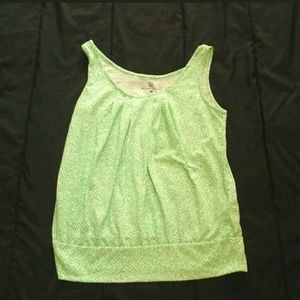 New York & Co green geometric sleeveless top